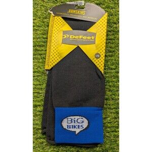 Defeet Cycling Arm Warmers Armskins L/XL "Big Bikes" Blue And Black